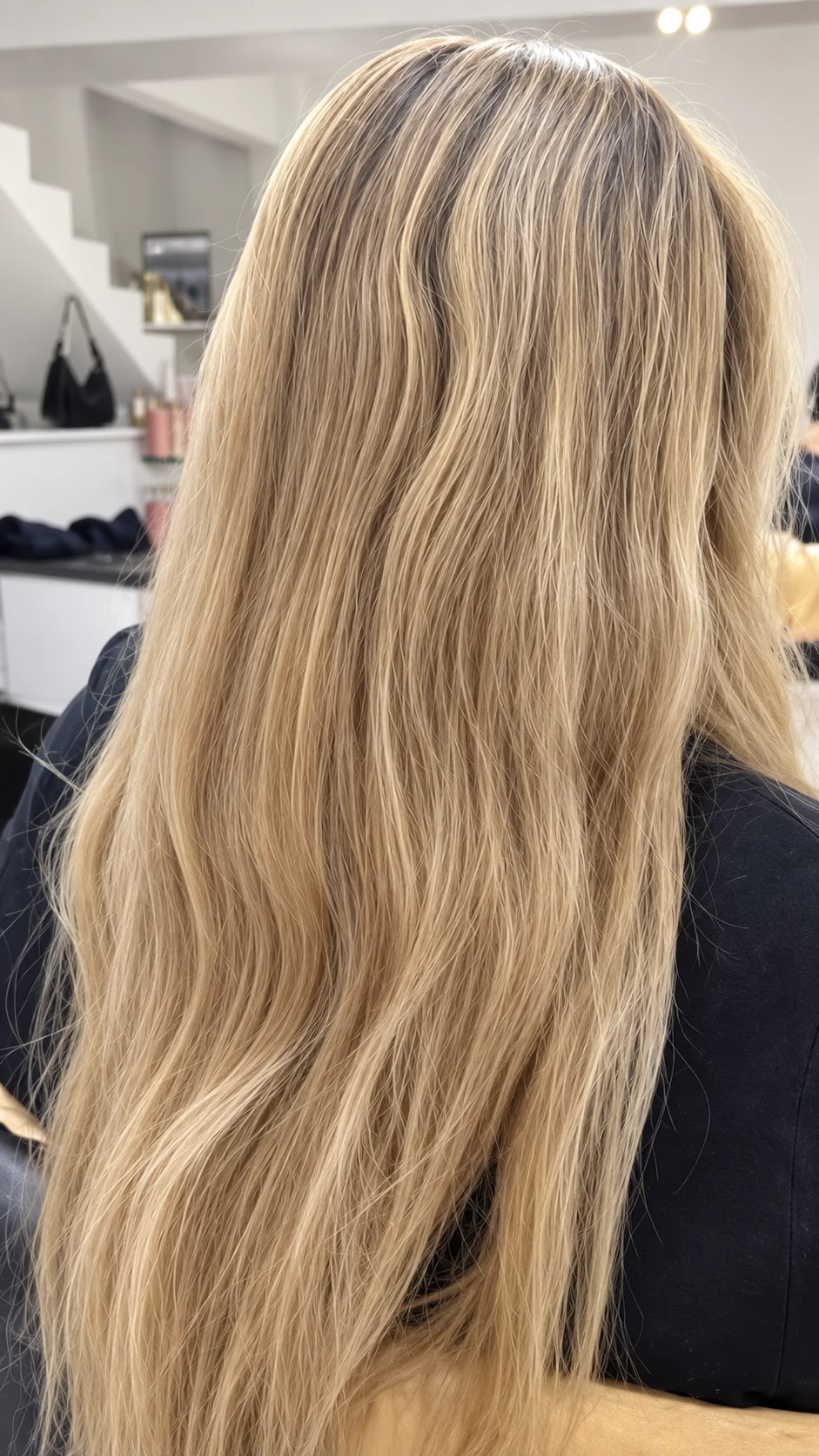 Cabelo loiro antes da transformação